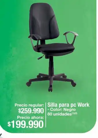 Jumbo Silla para pc work • color: negro oferta