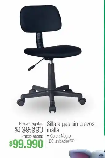 Jumbo Silla a gas sin brazos malla • color: negro oferta