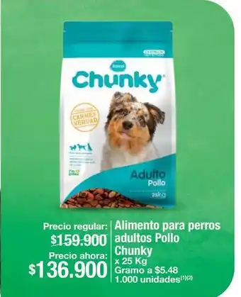 Jumbo Alimento para perros adultos pollo chunky x 25 kg oferta