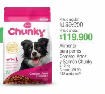 Jumbo Alimento para perros cordero, arroz y salmón chunky x 12 kg oferta