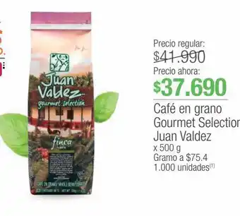 Jumbo Café en grano gourmet selectior juan valdez 500g oferta