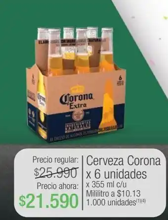 Jumbo Cerveza corona x 6 unidades oferta