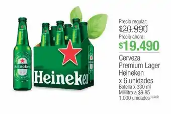 Jumbo Cerveza premium lager heineken 6 unidades 330ml oferta