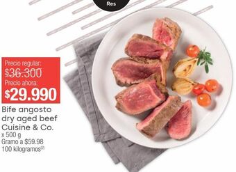 Jumbo Bife angosto dry aged beef cuisine & co. 500g oferta