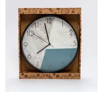 Panamericana Reloj circular de pared, 30 cm, 3 tonos, borde negro oferta