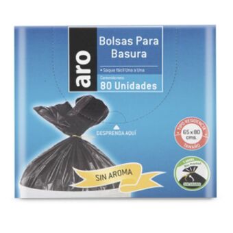 Makro Bolsa basura aro residencia 65x80 negra x 80u oferta