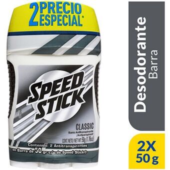 Makro Desodorante barra men speed stick clasic 50gx2u oferta