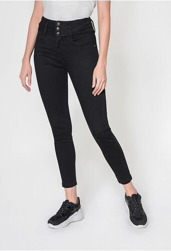 ELA Jean skinny ultra negro tiro alto alto. oferta
