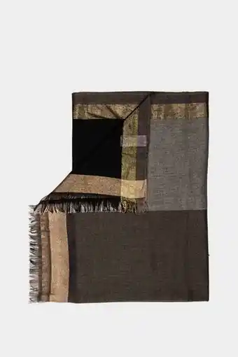 Vélez Pashmina páramo tejido plano para mujer líneas en lurex negro oferta