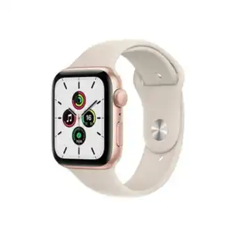 Alkosto Apple watch se gps de 44 mm caja de aluminio en oro, correa deportiva blanco estelar oferta