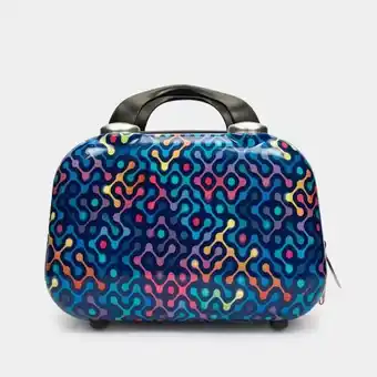 Panamericana Neceser con cremallera y arabescos, azul oferta