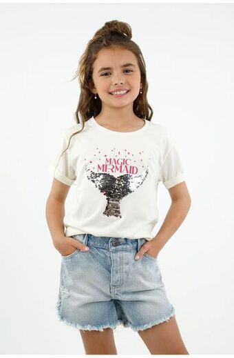 Tennis Camiseta para niña color crudo oferta