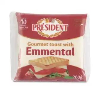 Makro Queso president emmental tajado x 200gr oferta