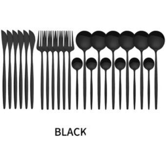 Linio Vajilla de acero inoxidable juego de tenedores y cucharas de 24 piezas oferta