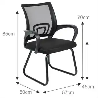 Éxito Silla de oficina interlocutora amplia y espaldar confortable oferta