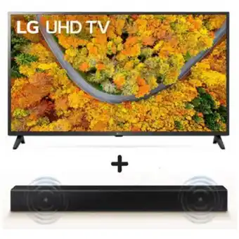 Linio Televisor lg 43 pulgadas 4k uhd y barra de sonido samsung hw-t400/zl oferta