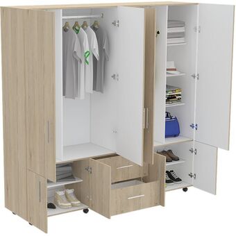 FUN Fábricas Unidas Closet cantelmo 200 x 200 x 48 rta rovere + blanco oferta