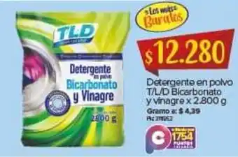Super Inter Detergente en Polvo TLD Bicarbonato y vinagre x 2800g oferta