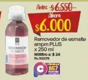 Super Inter Removedor de esmalte ampm PLUS x 250 ml oferta