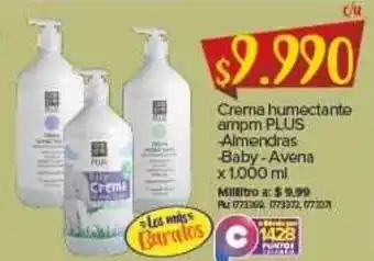 Crema humectante ampm PLUS - Almendras - Baby -Avena x 1000 ml