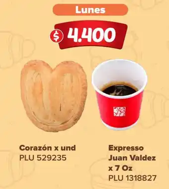Surtimax Corazón x und + Expresso Juan Valdez x 7 oz oferta