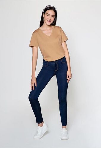 ELA Jean skinny basico tiro alto. oferta
