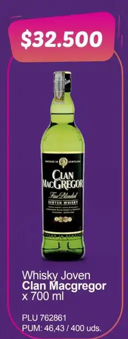 Surtimax Whisky Joven Clan Macgregor x 700 ml oferta