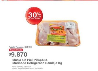 Makro Muslo sin Piel Pimpollo Marinado Refrigerado Bandeja kg oferta