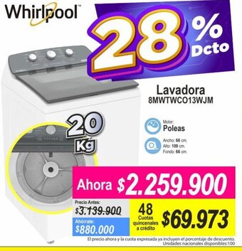 Alkomprar Whirlpool Lavadora oferta