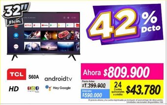 Alkomprar TCL Android TV 32" oferta