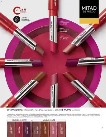 Ésika Colorfix Labial 24H oferta