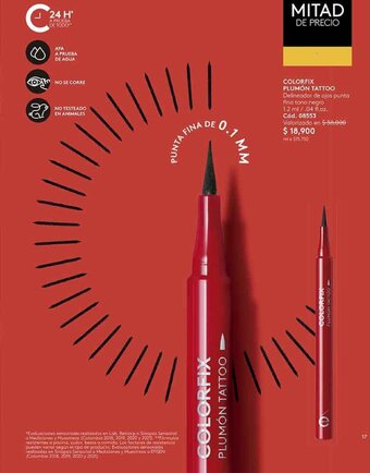 Ésika Colorfix Plumón Tattoo oferta