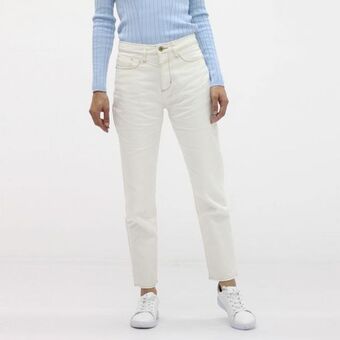 Fuera de Serie Jean mom tiro alto bota recta oferta