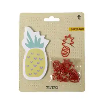 Set x 2 de sticky notes y clips de piña tropical