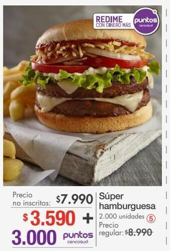 Metro Súper hamburguesa oferta