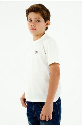 Tennis Camiseta color crudo blanco para niños oferta