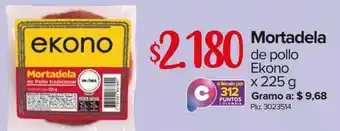 Mortadela de Pollo Ekono 225g