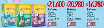 Super Inter Pañales Ekono Talla XG x 30 und oferta