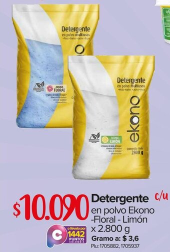 Super Inter Detergente en Polvo Ekono 2.800g oferta
