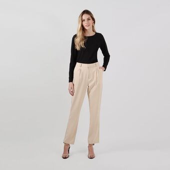 Fuera de Serie Pantalon tiro alto bota recta oferta
