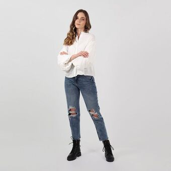 Fuera de Serie Blusa cuello neru manga larga oferta