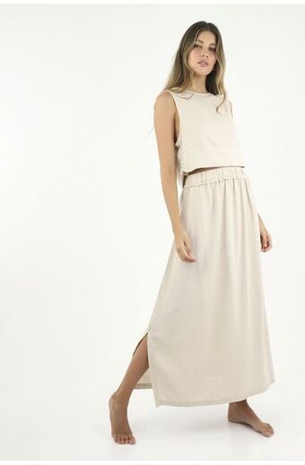 Tennis Falda larga color crudo oferta