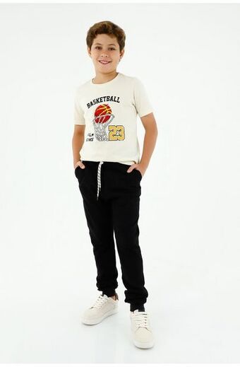 Tennis Pantalón jogger negro para niño oferta