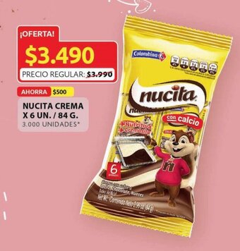 Ara Nucita Crema x 6 UN / 84 G oferta