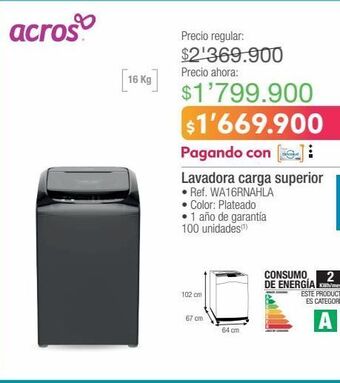 Jumbo Lavadora carga superior oferta