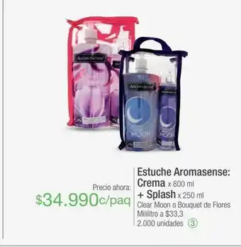Jumbo Estuche aromasense: crema x 800 ml + splash x 250 ml oferta