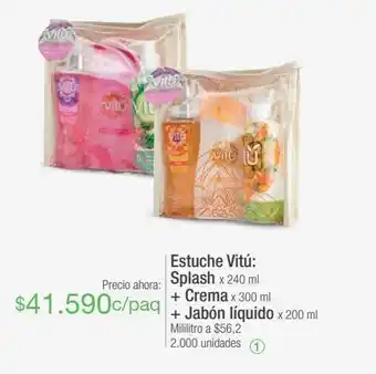 Jumbo Estuche vitú: splash x 240 ml + crema x 300 ml + jabón líquido x 200 ml oferta