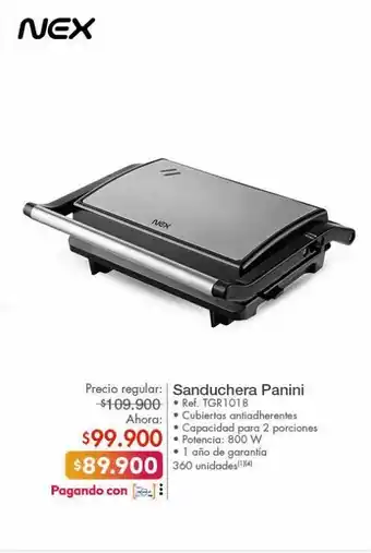 Metro Sandwichera nex panini oferta