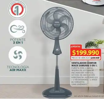 Ara Ventilador Comfor Maxx Samurai 3 en 1 oferta