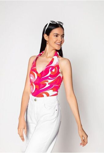 ELA Blusa cuello halter oferta